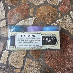 Coventry Creations Calming Blessed Herbal Candles Blessing Kit New w/ Minor Wear